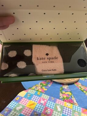 New kate spade New York Cozy Low Cut Socks - Pink Polka Dot 3 pair